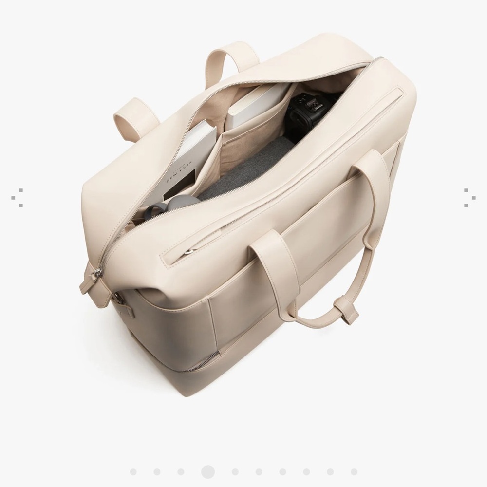 MONOS Metro Weekender - Ivory - Vegan Leather Travel Luggage - Picture 13 of 16